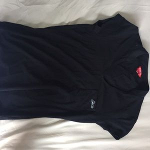 black collared neck